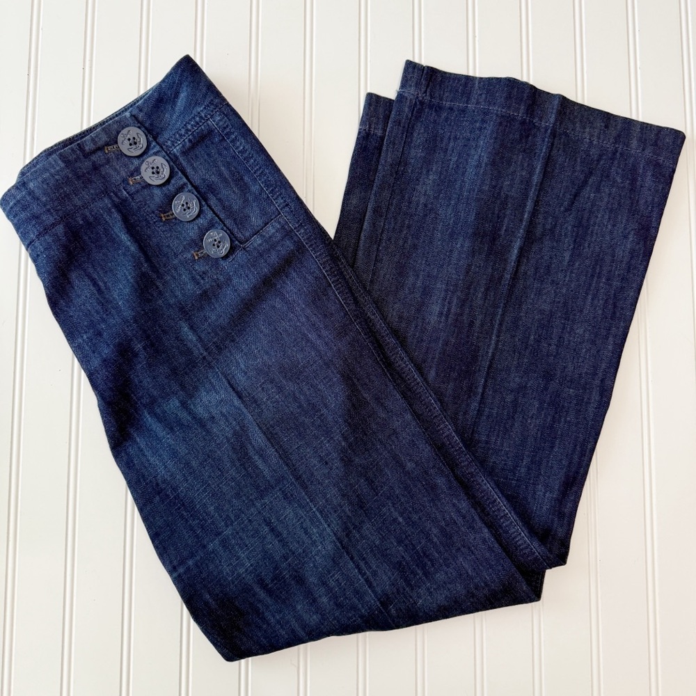 LOFT Dark Blue Wide Leg Pants - Picture 3 of 6